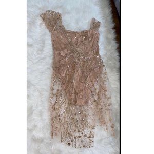 Glitter bodysuit dress